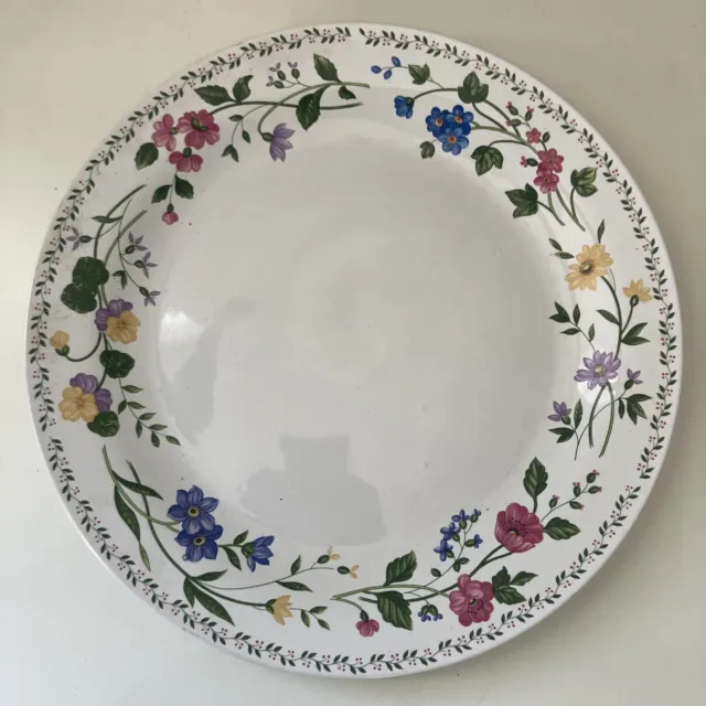 Farberware 12” Stoneware Serving Platter English Garden Floral Pattern