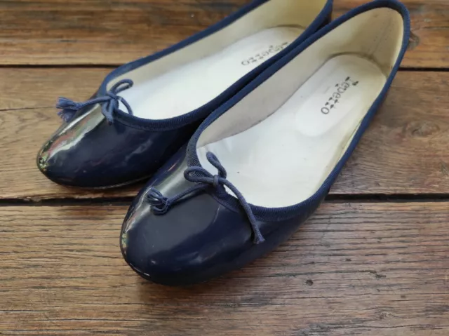 REPETTO - BALLERINES  Cendrillon - Cuir Vernis Marine - T39 1/2