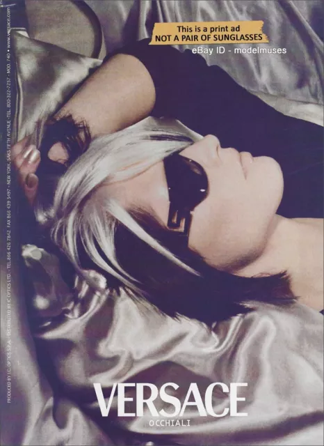 VERSACE Eyewear 1-Page Magazine PRINT AD Spring 2001 MALGOSIA BELA steven meisel