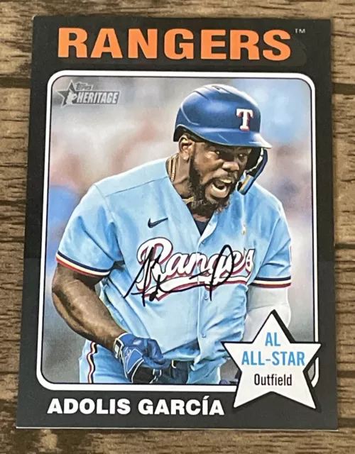 2024 TOPPS HERITAGE Mini 86 Adolis Garcia BLACK /50 Texas Rangers 6.