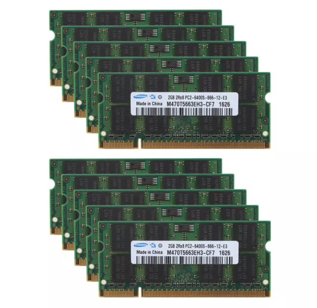 Lot For Samsung 8GB 4GB 2GB PC2-6400 DDR2 800Mhz CL6 SODIMM Laptop Memory RAM &N