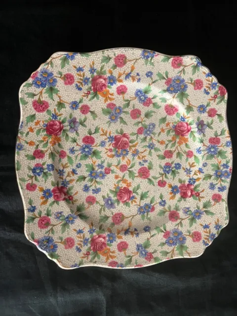 Royal Winton "Old Cottage Chintz" Square Salad/Bread & Butter Plate