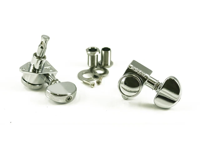 Meccaniche Grover 509N Roto-Grip Locking Per Chitarra Elettrica – 3+3, Nichel