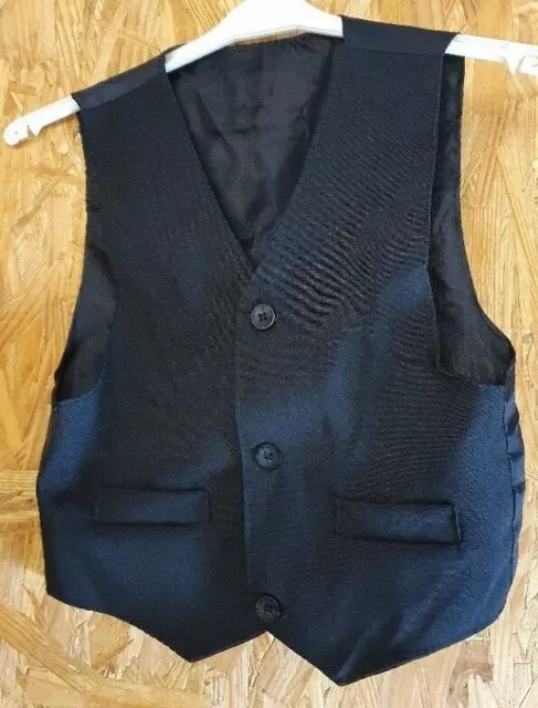 Bambini Ragazzi Gilet per Party Battesimo - Taglia 146/152 - Nero - Nuovo (40-6)