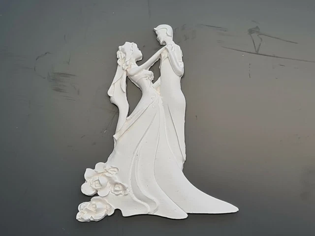 5 pièces, pièces décoratives en plâtre mariée et marié, décoration d'intérieur, design d'art
