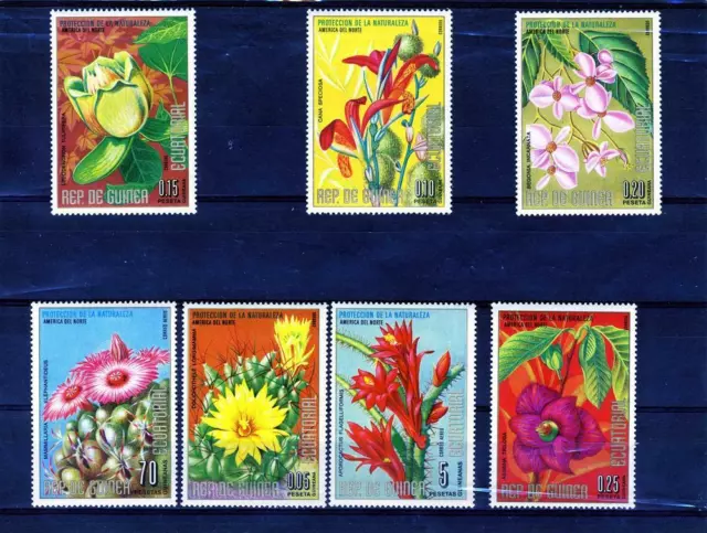 Equatorial Guinea #Mi421-Mi427 MNH North American Flowers Cactii