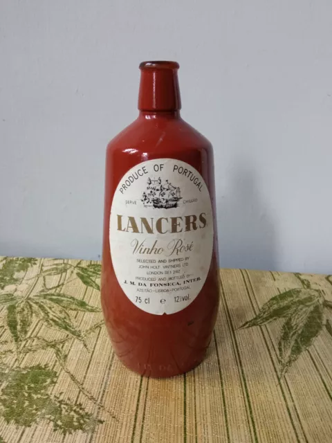 Old Vintage Imported Lancers Vin Rose Empty Bottle Collectible