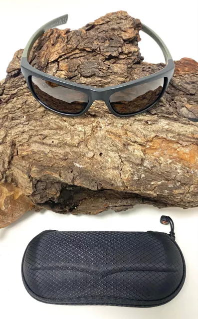 Fox Collection Wraps Green Black Brown Lens Polarisationsbrille Polbrille NEW