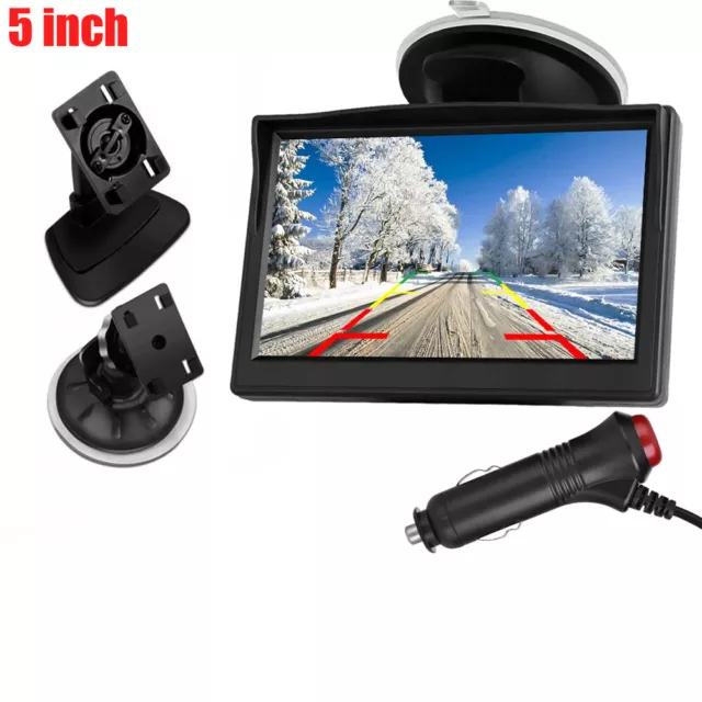 5" TFT LCD HD Color Screen Monitor For Car Wired Rear View Backup Reverse Camera