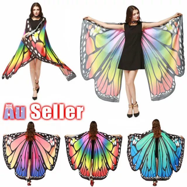 Shawl Butterfly Wings Scarf Halloween Birthday Gift Dress Adult Pretend Play AU