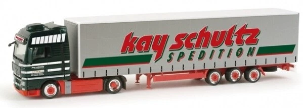 CAMION HERPA TRAIN articulé remorque tandem Dulux MAN tracteur 1:87 H0