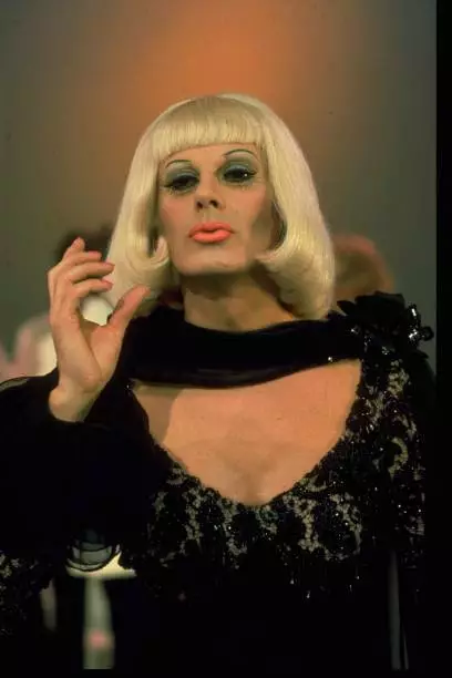 Drag queen and entertainer Danny La Rue circa 1974 TV OLD PHOTO 2