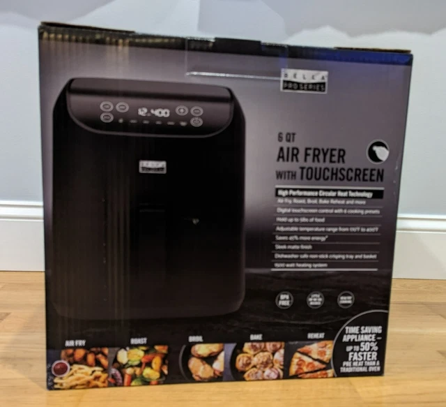 BELLA PRO SERIES 6qt Digital Air Fryer with Touchscreen Black, New