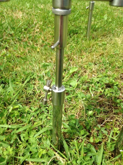 Carp Fishing Stainless Goal Post Buzz Bar Set 20-35Cm Bank Sticks 3 X U Rests 3