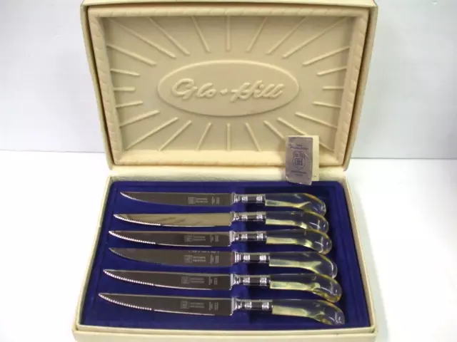 Glo-Hill Exclusive Collection Clear Bake-Lite? Handles Stainless Steel Knife Set