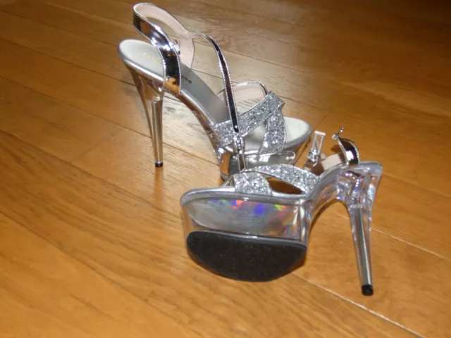 Chaussures plate-forme strass pointure 40 talons hauts 15 cm
