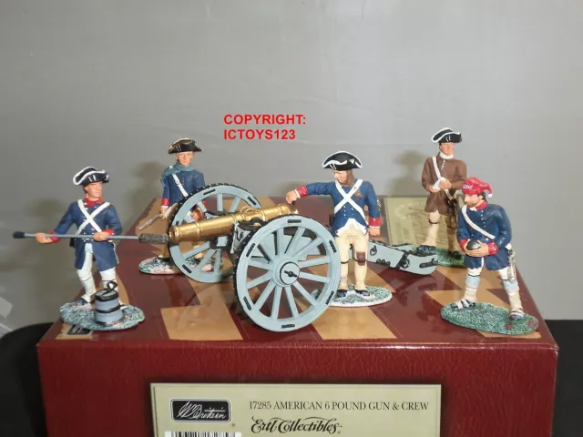 Britains 17285 American Revolution 6Lb Cannon Gun + Crew Metal Toy Soldier Set