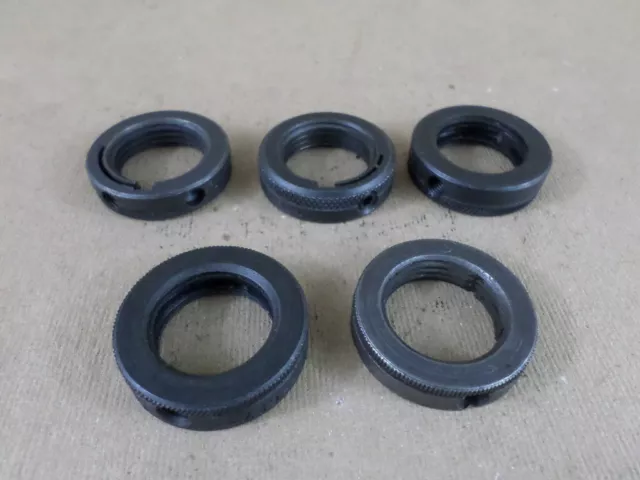 Lot of 5 Various Mfg. 1-1/16-12 Drill Depth Stop Collars