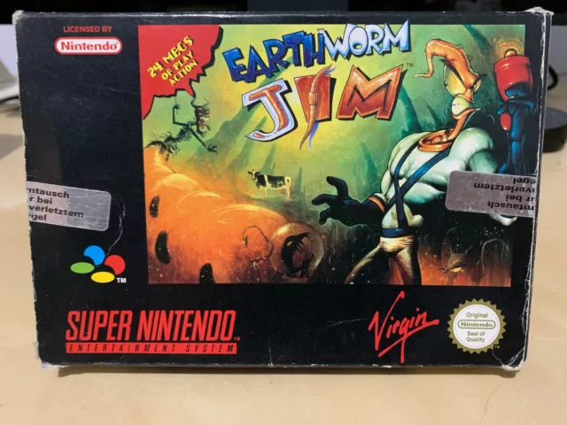 Earthworm Jim 2 - Snes / Super Nintendo - Jeu Complet - Ovp Cib Pal First Print