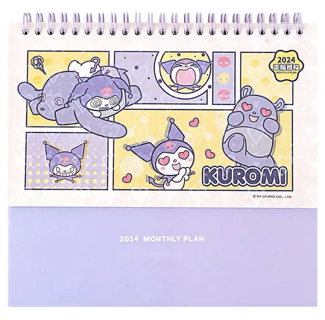 SANRIO CHARACTERS KUROMI 2024 Calendar Desktop Calendar With Monthly