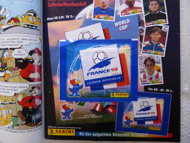 Micky Maus 1998/21 mit Panini France 98 Heft i.O. Beilage tadellos