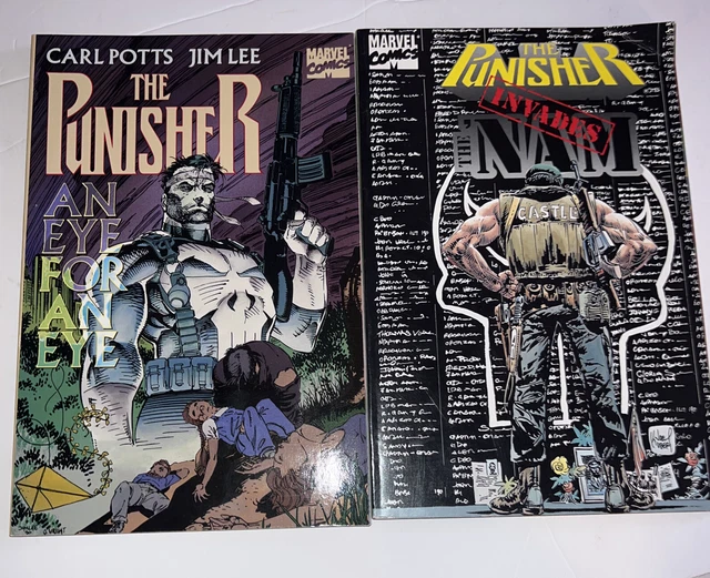 2 PUNISHER: INVADES NAM, AN EYE FOR AN EYE,   Marvel, 1991 And 1994