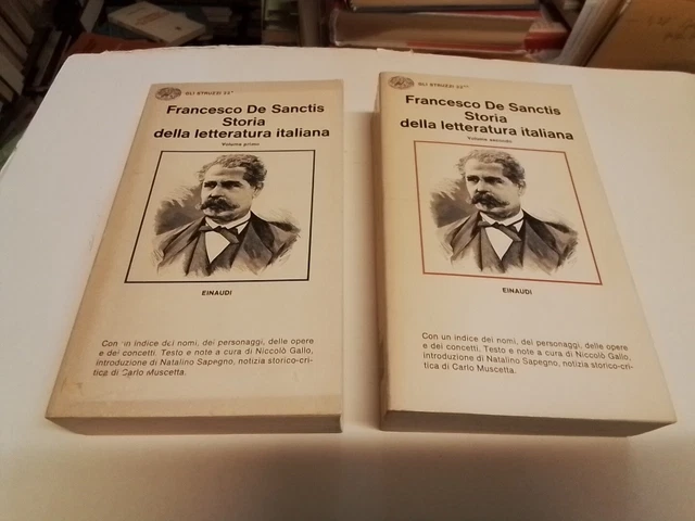 F. DE SANCTIS STORIA DELLA LETTERATURA ITALIANA EINAUDI 1971, 2 Voll, 20gn24 F. DE SANCTIS STORIA DELLA LETTERATURA ITALIANA EINAUDI 1971, 2 Voll, 20gn24