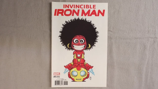 Invincible Iron Man #1 Variant cover art by Skottie Young Marvel comics 2017
