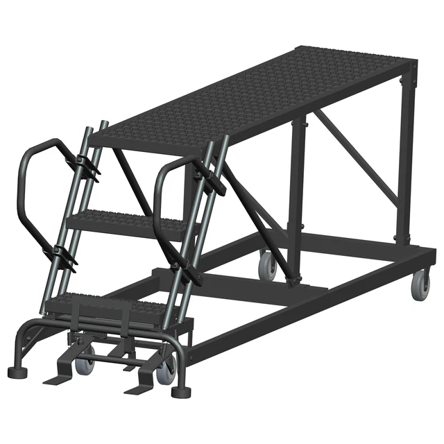 Ballymore Rolling Work Platform Overall Height 30 in Steps 3 Cap 800 lb