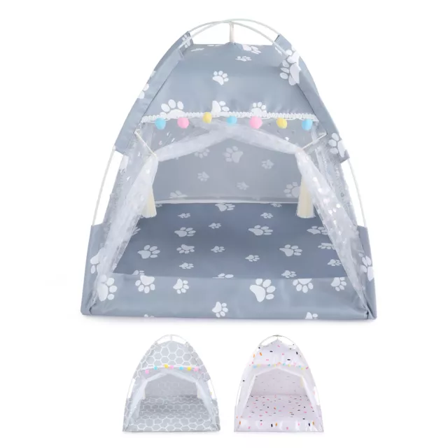 Pet House Dog Cat Sleeping Bed Kennel Puppy Cave Soft Tent Nest 23"x23"x24"