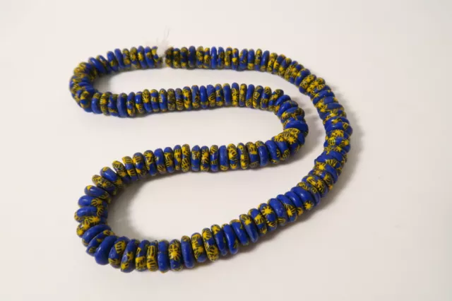 Pulverglasperlen 11mm Krobo Spacer CS11 Ghana Krobo Recycling Glass Bead Afrozip