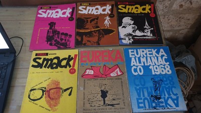 Lotto 4 riviste avventure fumetti Corno 1968 Occasione! Eureka presenta Smack! 
