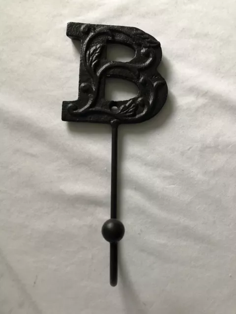 Initial Letter B Coat Hanger Heavy Metal 8" by 4"