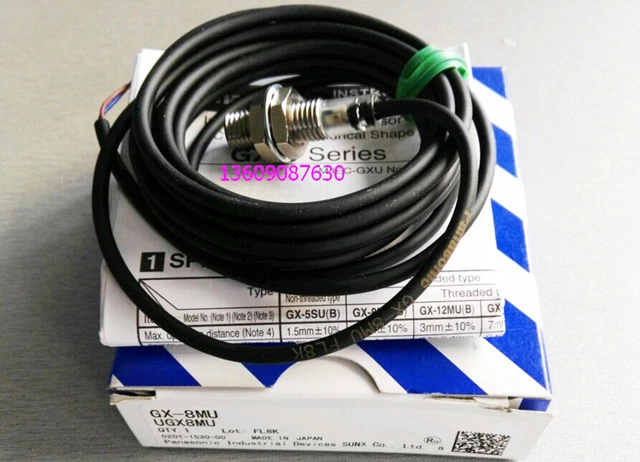 SUNX GX-8MU Cylindrical Inductive Proximity Sensor - DC 2 Wire-Threaded - Shi