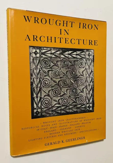 WROUGHT IRON in ARCHITECTURE 1929 Metal Crafts - Historical Designs Drawings