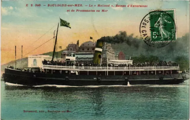 CPA AK BOULOGNE-sur-MER Le Holland Excursion Boat SHIPS (704288)