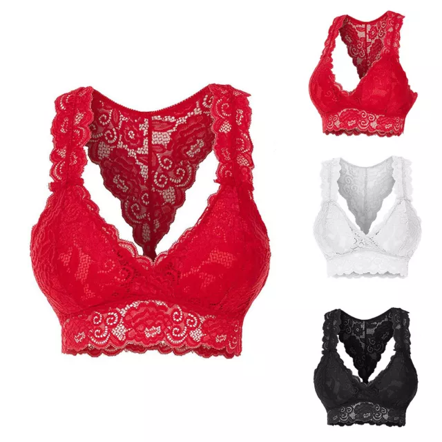 Womens Lace Bralette Bralet Bra Bustier Sexy Camisole Cami Vest Tank Crop Tops