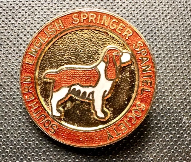 Southern English Springer Spaniel Society enamel dog badge