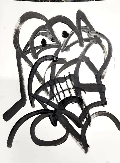 Corbellic Abstract 12X9 Line Art Potrait Show Watcher Expressionism Modernist