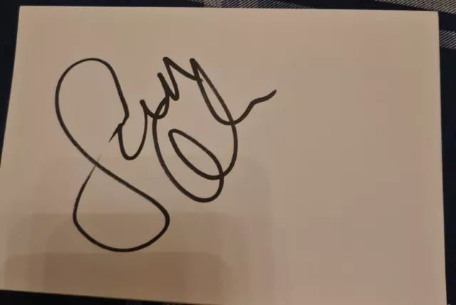 Sam Quek Hand Signed 6 X 4 White Card Hockey Bbc One Morning Live Proof