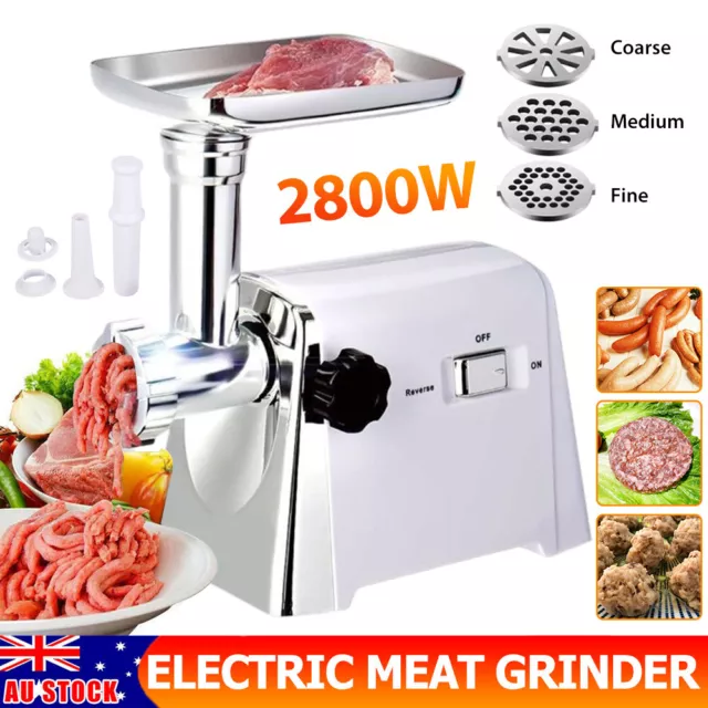 Kitchen Electric Meat Grinder Mincer Sausage Maker Machine Filler Kibbe Stuffer