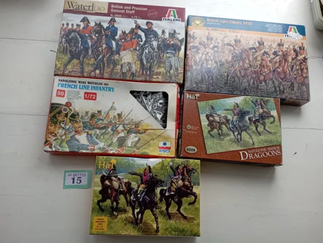 Wargames 1:72 Napoleonic 5 boxes French, British Hat Italeri Esci Strelets LOT15