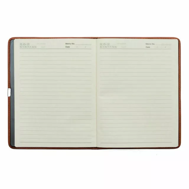 A4 Luxury Fine Italian PU Leather Ruled Lined Notebook Hardback Diary Journal 3