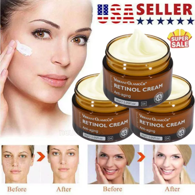 HYALURONIC ACID RETINOL Collagen Face Cream Anti Aging Vitamin C