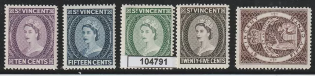 St.Vincent 1964-65 Elizabeth II° N° 196A/200A MNH MF104791