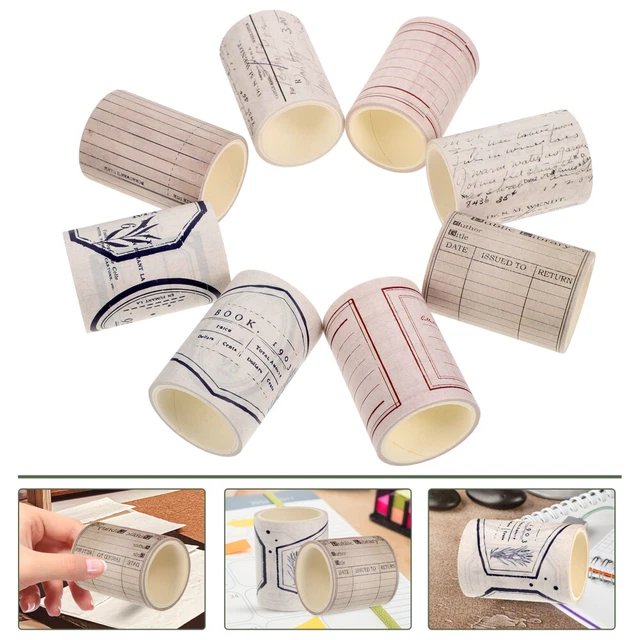 8 un. cintas de papel vintage para hacer manualidades cintas de washi cintas de papel libro de recortes