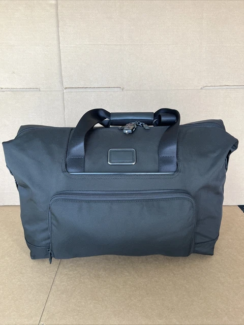 Tumi Alpha 3 Double Expansion Travel Satchel Bag Black Weekends Duffel Bag New