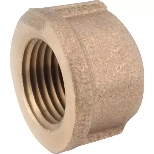 Anderson Metals 1/4 In. Red Brass Threaded Pipe Cap 738108-04 Anderson Metals