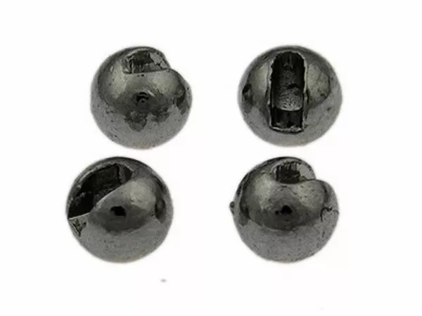 Slotted Tungsten Beads / Black Nickel / 10pcs. per pack / fly tying materials