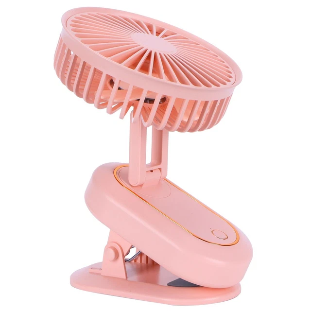 Portable USB Electric Fan w/ Automatic Shaking Head - Ideal for Summer (Pink